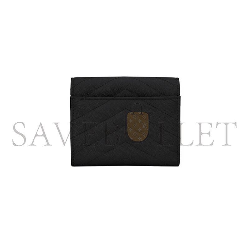 YSL CASSANDRE MATELASSÉ COMPACT TRI FOLD WALLET IN GRAIN DE POUDRE LEATHER 403943BOW011000 (12.5*10*2.5cm) YSL CASSANDRE MATELASSÉ COMPACT TRI FOLD WALLET IN GRAIN DE POUDRE LEATHER 403943BOW011000 (12.5*10*2.5cm)