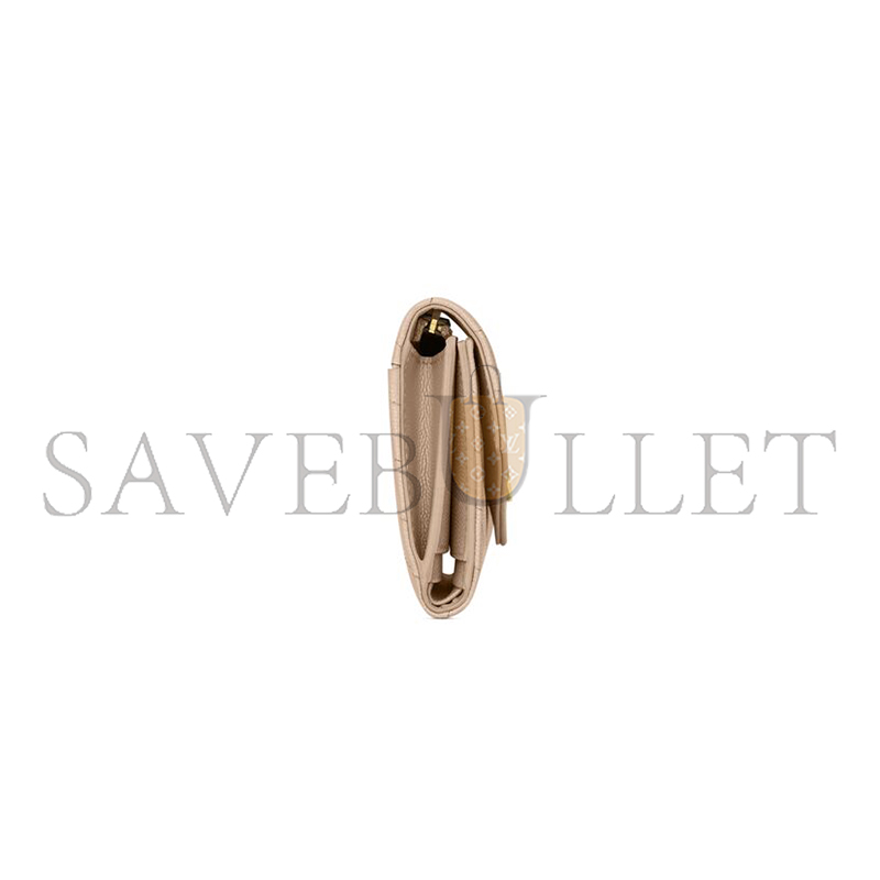 YSL CASSANDRE MATELASSÉ COMPACT TRI FOLD WALLET IN GRAIN DE POUDRE LEATHER 403943BOW012721 (12.5*10*2.5cm) YSL CASSANDRE MATELASSÉ COMPACT TRI FOLD WALLET IN GRAIN DE POUDRE LEATHER 403943BOW012721 (12.5*10*2.5cm)