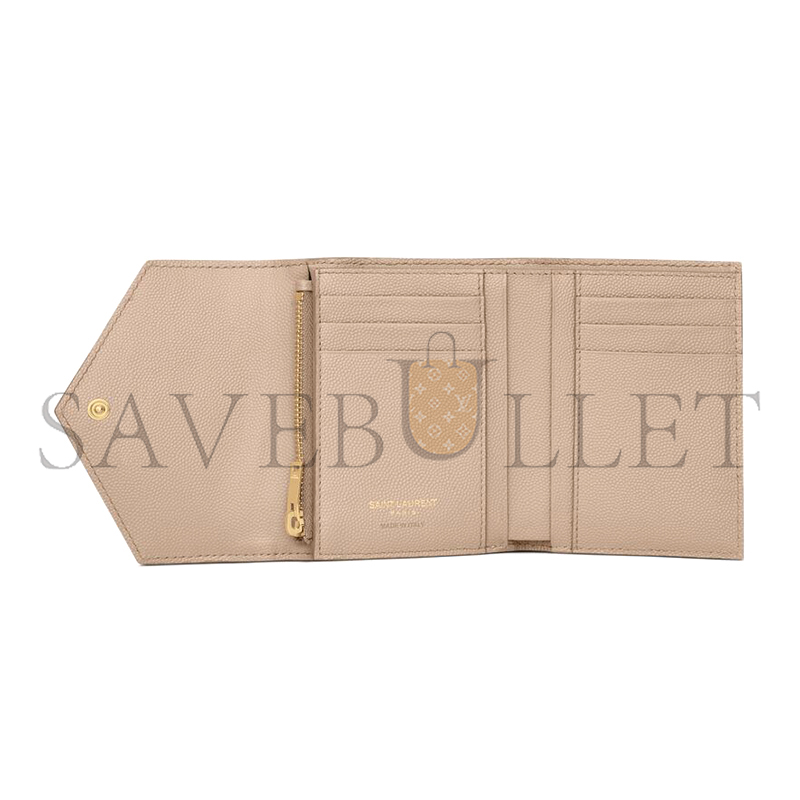 YSL CASSANDRE MATELASSÉ COMPACT TRI FOLD WALLET IN GRAIN DE POUDRE LEATHER 403943BOW012721 (12.5*10*2.5cm) YSL CASSANDRE MATELASSÉ COMPACT TRI FOLD WALLET IN GRAIN DE POUDRE LEATHER 403943BOW012721 (12.5*10*2.5cm)