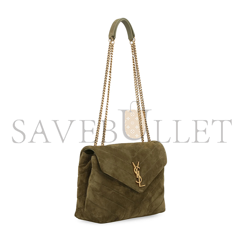 YSL LOULOU SMALL IN QUILTED SUEDE 4946991U8673206 (23*17*9cm)