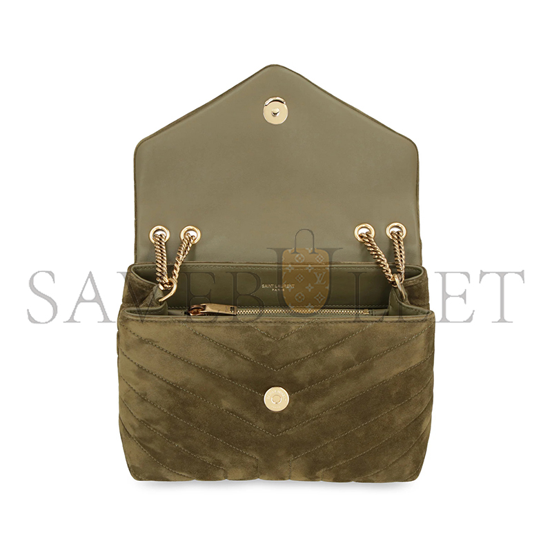 YSL LOULOU SMALL IN QUILTED SUEDE 4946991U8673206 (23*17*9cm)