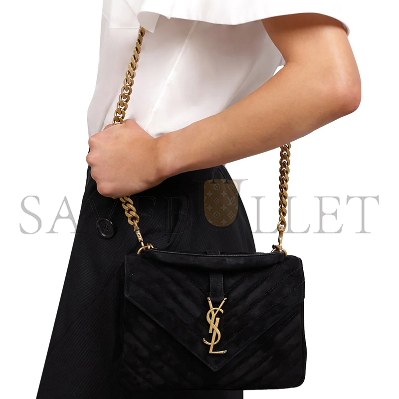 YSL COLLEGE MEDIUM IN QUILTED SUEDE 6002791U8071000 (24*17*6.5cm)