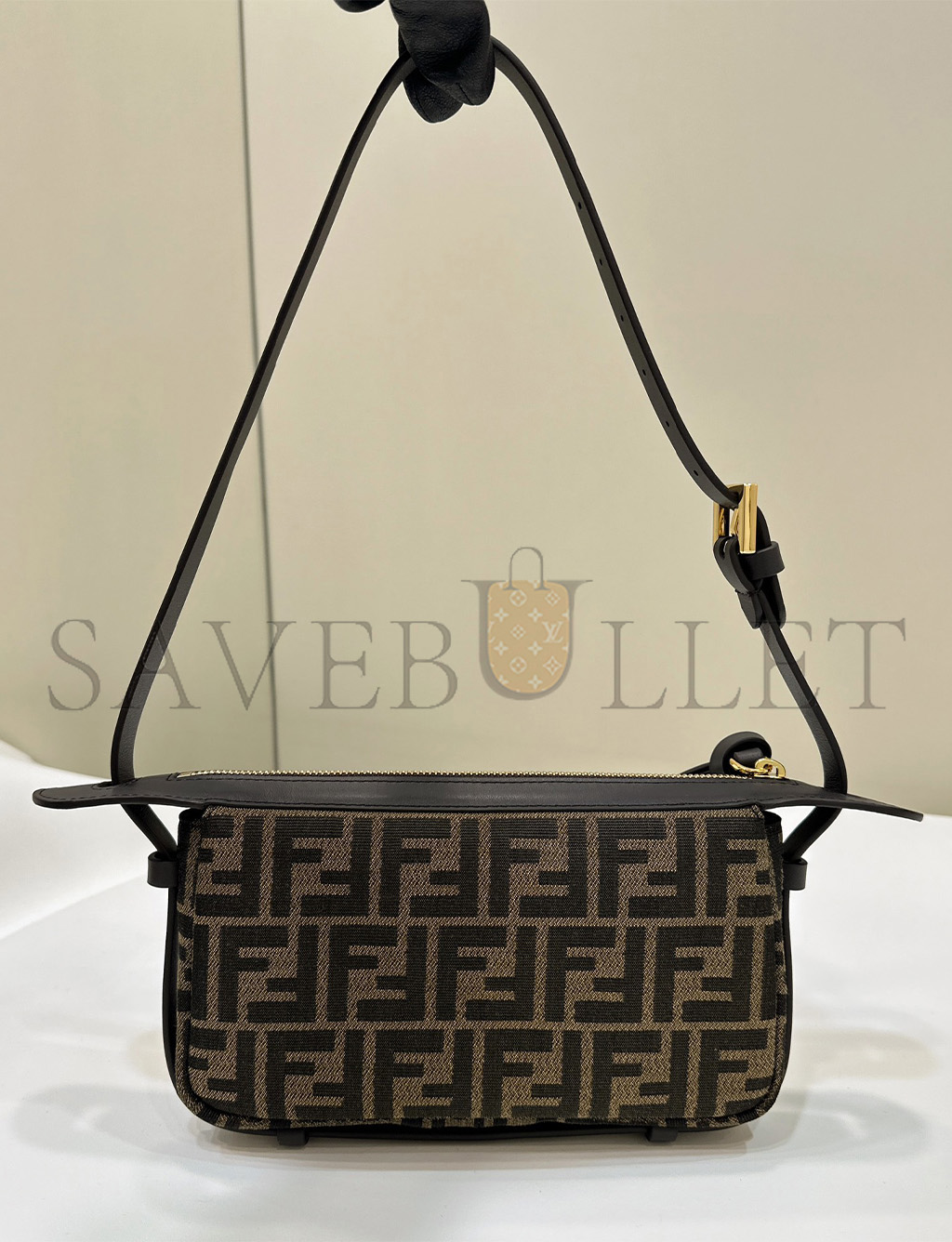 F**di simply ff jacquard shoulder bag 8bs097afpmf1gl7 (22*12*4cm)