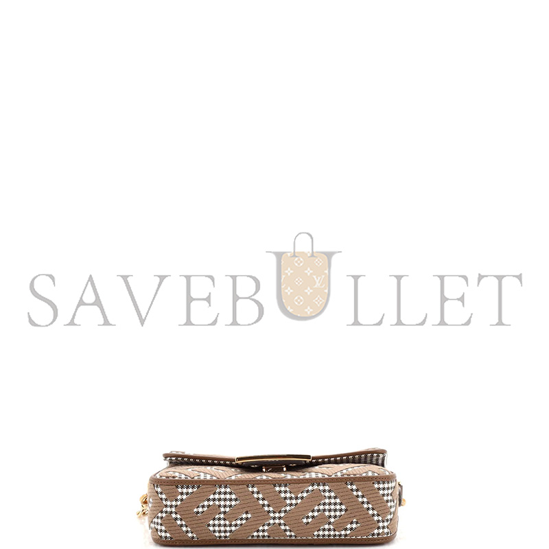 FENDI BAGUETTE NM BAG ZUCCA HOUNDSTOOTH WOOL MINI (19*11*5cm) 