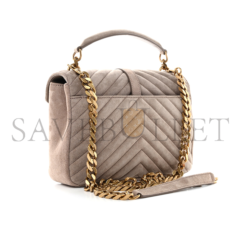 YSL COLLEGE MEDIUM IN QUILTED SUEDE 6002791U8072346 (24*17*6.5cm)