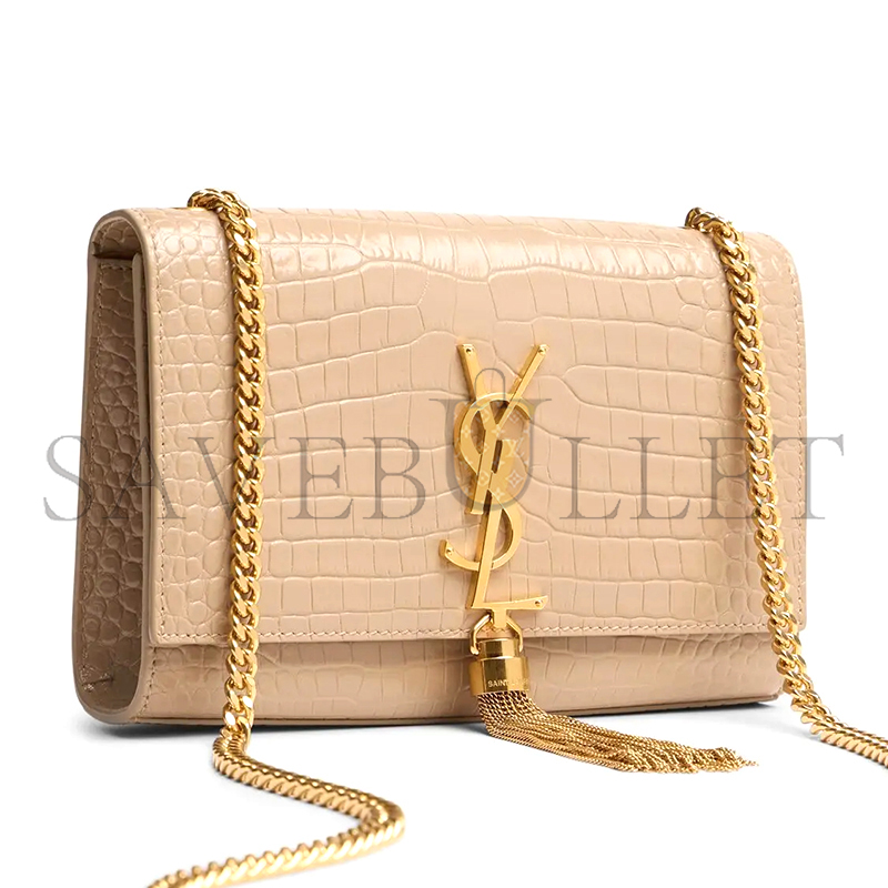 YSL KATE SMALL TASSEL IN CROCODILE-EMBOSSED LEATHER 474366DND0J2721 (20*12.5*5cm)