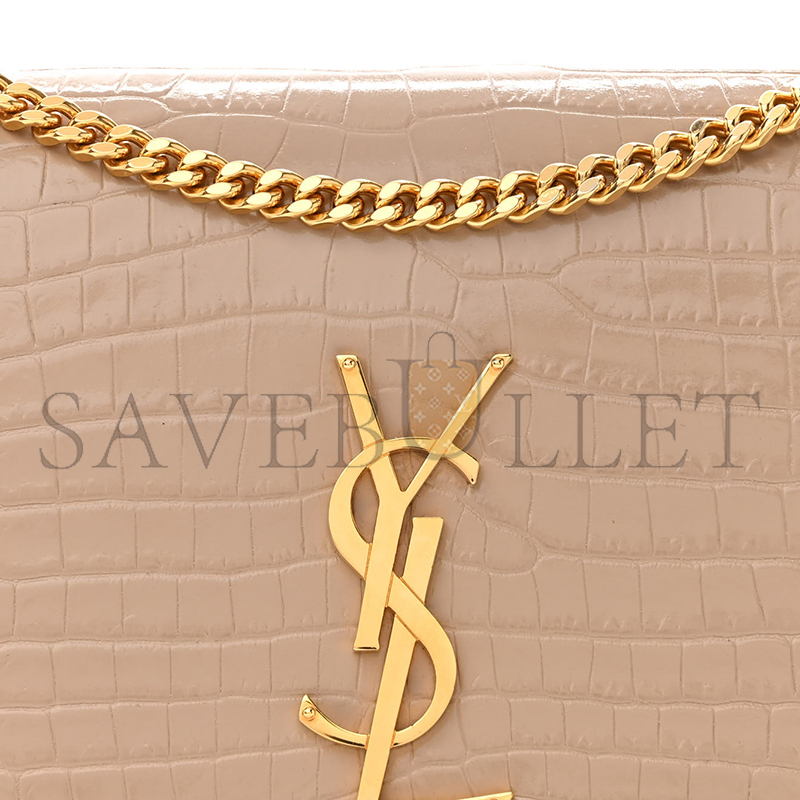 YSL KATE MEDIUM TASSEL IN CROCODILE-EMBOSSED LEATHER 354119DND0J2721 (24*14.5*5.5cm)