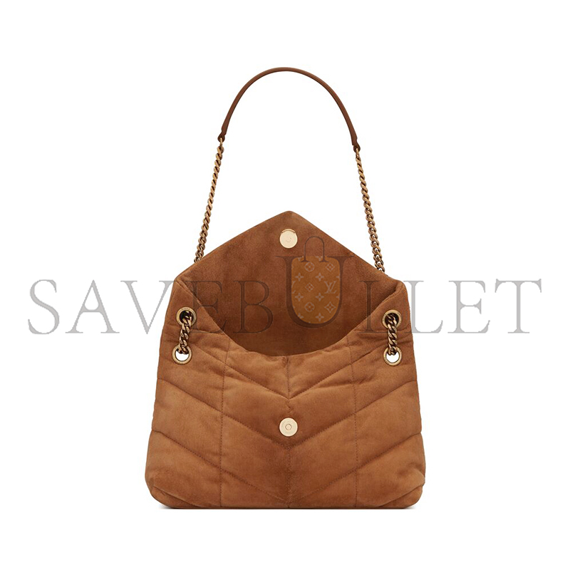 YSL PUFFER SMALL IN QUILTED SUEDE 5774761U8377761 (29*17*11cm) YSL PUFFER SMALL IN QUILTED SUEDE 5774761U8377761 (29*17*11cm)