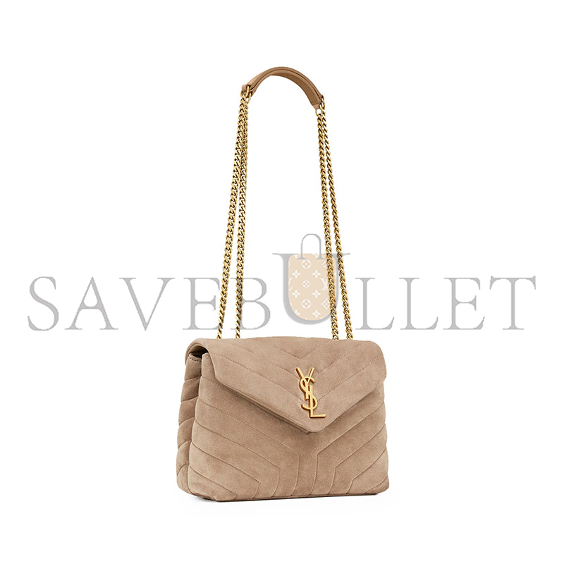 YSL LOULOU SMALL IN QUILTED SUEDE 4946991U8612346 (23*17*9cm)