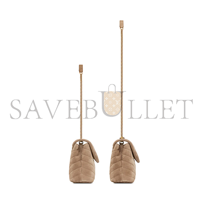 YSL LOULOU SMALL IN QUILTED SUEDE 4946991U8612346 (23*17*9cm)
