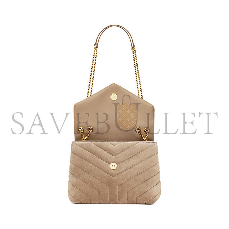 YSL LOULOU SMALL IN QUILTED SUEDE 4946991U8612346 (23*17*9cm)