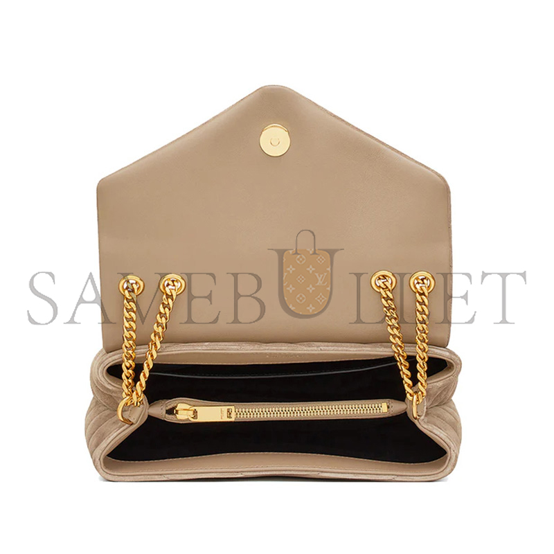 YSL LOULOU SMALL IN QUILTED SUEDE 4946991U8612346 (23*17*9cm)