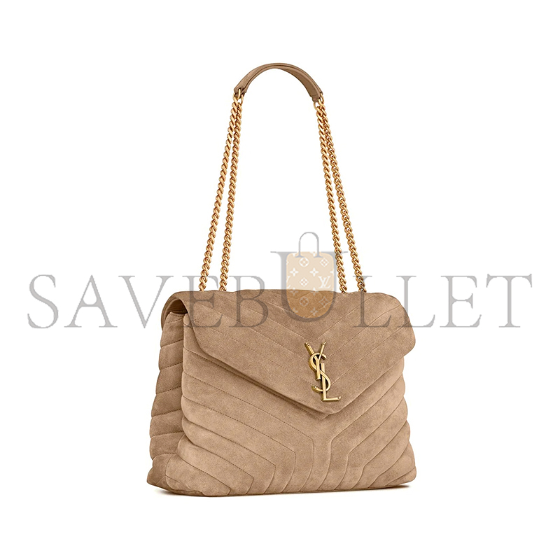 YSL LOULOU MEDIUM IN QUILTED SUEDE 5749461U8612346 (32*22*12cm)