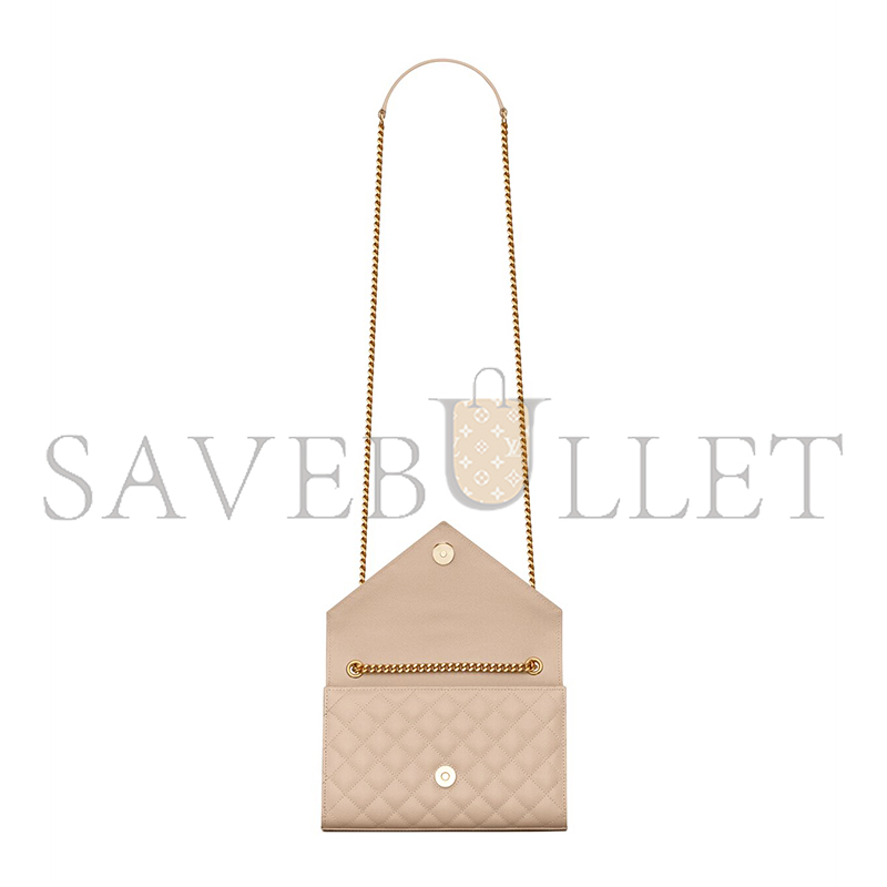 YSL ENVELOPE SMALL IN QUILTED GRAIN DE POUDRE EMBOSSED LEATHER 600195BOW912721 (21*13*6cm) YSL ENVELOPE SMALL IN QUILTED GRAIN DE POUDRE EMBOSSED LEATHER 600195BOW912721 (21*13*6cm)