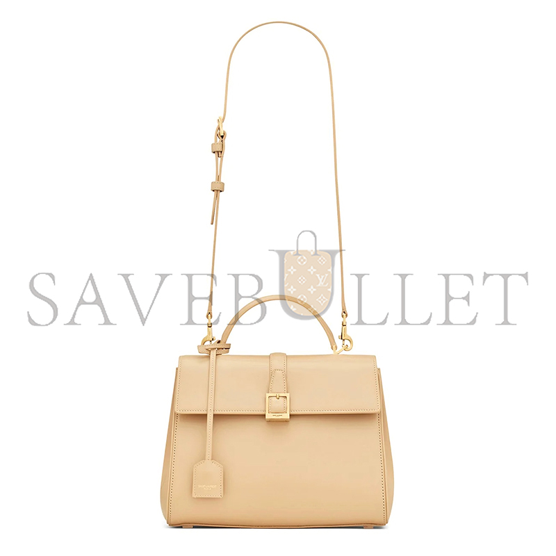 YSL LE FERMOIR SMALL TOP HANDLE BAG IN SHINY LEATHER 6869822ZA0W9141 (25*19.5*10.5cm)