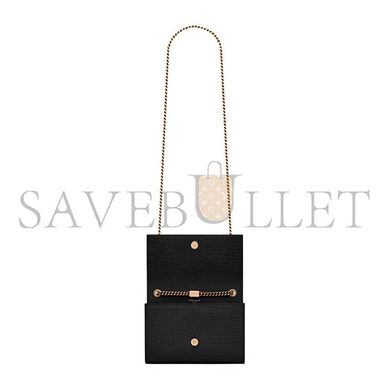 YSL KATE SMALL TASSEL IN CROCODILE-EMBOSSED LEATHER 474366DND0J1000 (20*12.5*5cm) YSL KATE SMALL TASSEL IN CROCODILE-EMBOSSED LEATHER 474366DND0J1000 (20*12.5*5cm)