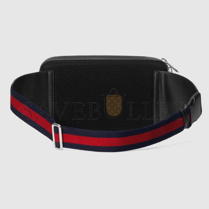 GUCCI GG BLACK BELT BAG 474293 (24*14*5.5cm) GUCCI GG BLACK BELT BAG 474293 (24*14*5.5cm)