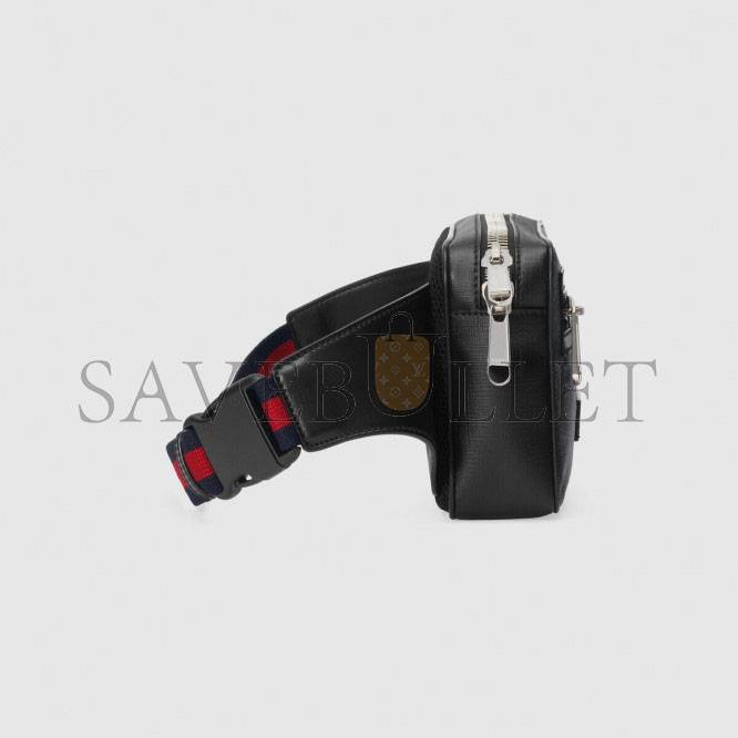 GUCCI GG BLACK BELT BAG 474293 (24*14*5.5cm) GUCCI GG BLACK BELT BAG 474293 (24*14*5.5cm)