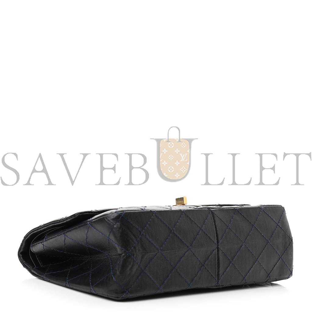 CHANEL CALFSKIN QUILTED 2.55 REISSUE 226 FLAP NAVY BLUE (27*17*9cm) CHANEL CALFSKIN QUILTED 2.55 REISSUE 226 FLAP NAVY BLUE (27*17*9cm)