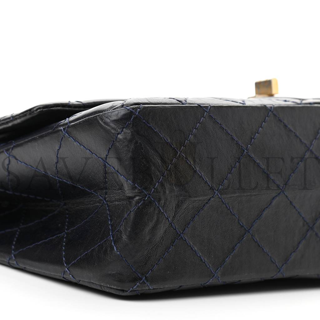 CHANEL CALFSKIN QUILTED 2.55 REISSUE 226 FLAP NAVY BLUE (27*17*9cm) CHANEL CALFSKIN QUILTED 2.55 REISSUE 226 FLAP NAVY BLUE (27*17*9cm)