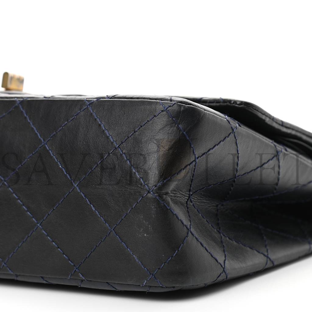 CHANEL CALFSKIN QUILTED 2.55 REISSUE 226 FLAP NAVY BLUE (27*17*9cm) CHANEL CALFSKIN QUILTED 2.55 REISSUE 226 FLAP NAVY BLUE (27*17*9cm)