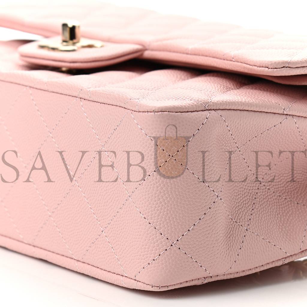 CHANEL CAVIAR QUILTED MEDIUM DOUBLE FLAP LIGHT PINK ROSE GOLD HARDWARE (25*15*6cm) CHANEL CAVIAR QUILTED MEDIUM DOUBLE FLAP LIGHT PINK ROSE GOLD HARDWARE (25*15*6cm)
