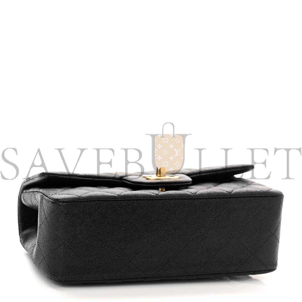 CHANEL CAVIAR QUILTED MINI TOP HANDLE RECTANGULAR FLAP BLACK GOLD HARDWARE (20*13*6cm) CHANEL CAVIAR QUILTED MINI TOP HANDLE RECTANGULAR FLAP BLACK GOLD HARDWARE (20*13*6cm)