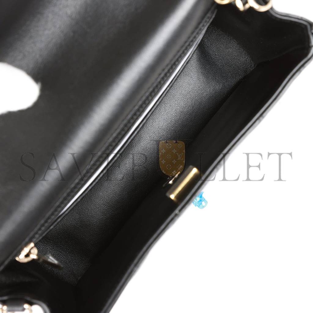 CHANEL MINI RECTANGULAR FLAP BAG BLACK LAMBSKIN LIGHT GOLD HARDWARE (20*13*6cm) CHANEL MINI RECTANGULAR FLAP BAG BLACK LAMBSKIN LIGHT GOLD HARDWARE (20*13*6cm)