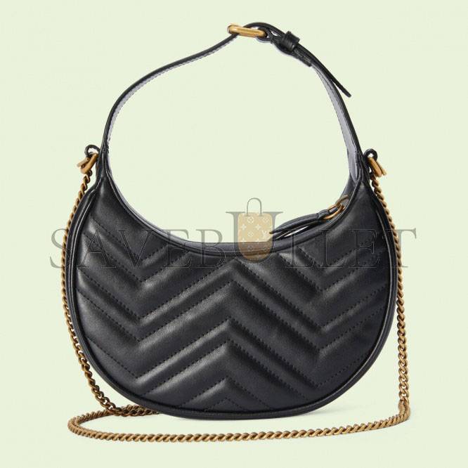 GUCCI GG MARMONT HALF-MOON-SHAPED MINI BAG 699514 (21*11*5cm) GUCCI GG MARMONT HALF-MOON-SHAPED MINI BAG 699514 (21*11*5cm)