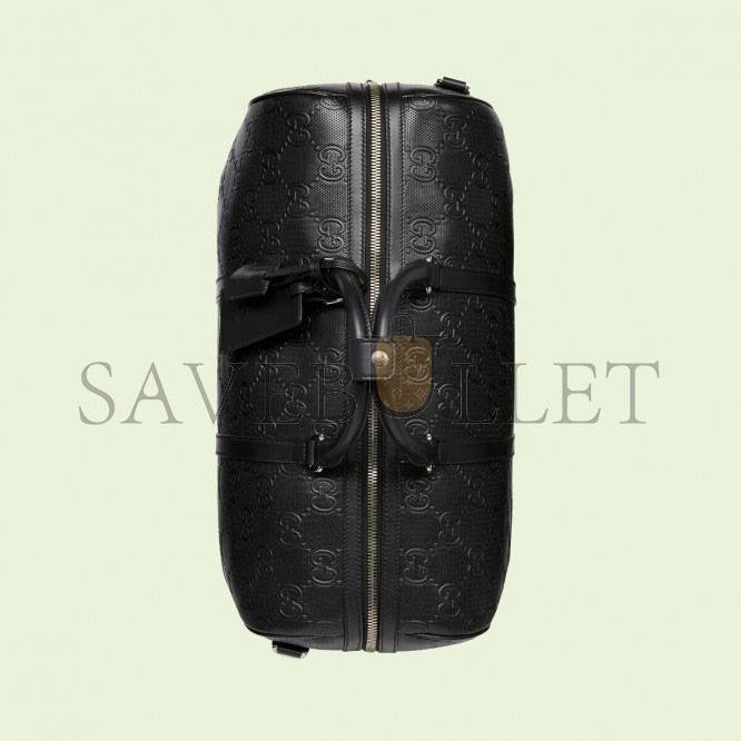 GUCCI GG EMBOSSED DUFFLE BAG 625768 (44.5*28*24.5cm) GUCCI GG EMBOSSED DUFFLE BAG 625768 (44.5*28*24.5cm)