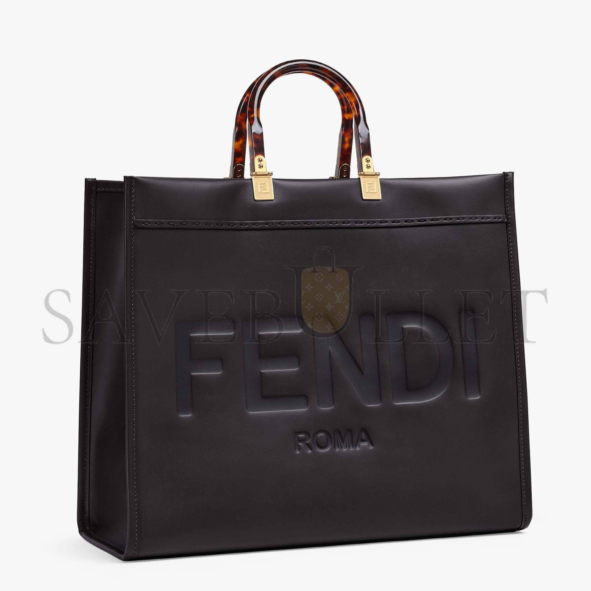 FENDI LARGE FENDI SUNSHINE - BLACK LEATHER SHOPPER 8BH372ABVLF0KUR (40.5*35*21.5cm) FENDI LARGE FENDI SUNSHINE - BLACK LEATHER SHOPPER 8BH372ABVLF0KUR (40.5*35*21.5cm)