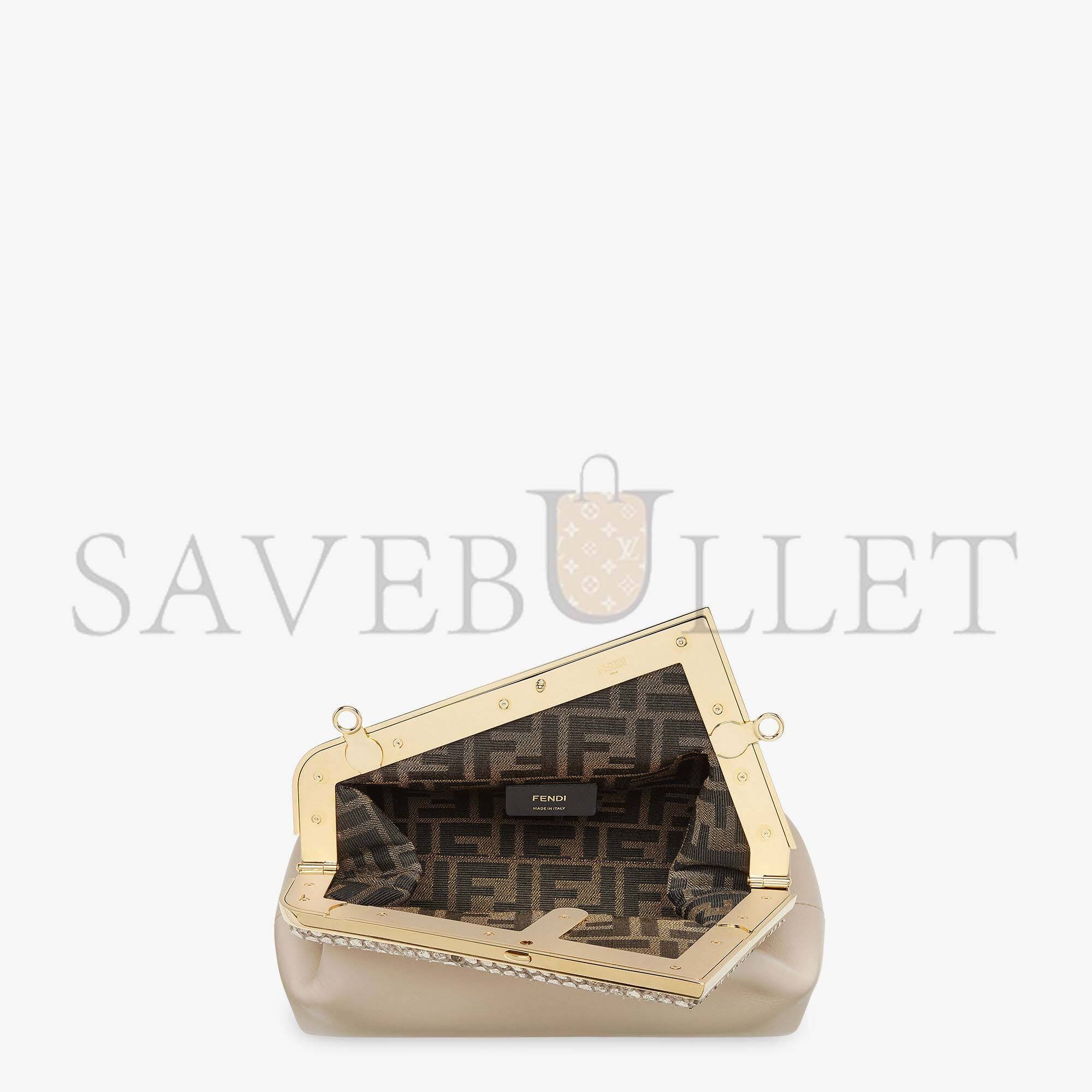 FENDI FIRST SMALL - PINK LEATHER AND PYTHON LEATHER BAG 8BP129AKKUF1HOP (26*18*9.5cm) FENDI FIRST SMALL - PINK LEATHER AND PYTHON LEATHER BAG 8BP129AKKUF1HOP (26*18*9.5cm)