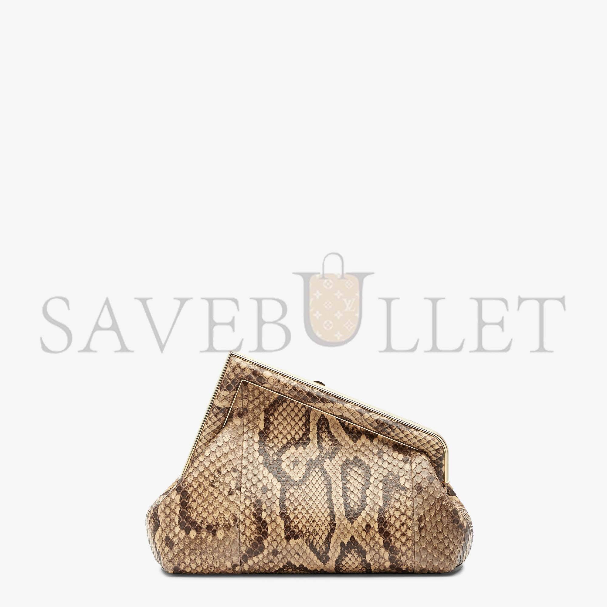 FENDI FIRST SMALL - BROWN PYTHON LEATHER BAG 8BP129A0ZFF0C89 (26*18*9.5cm) FENDI FIRST SMALL - BROWN PYTHON LEATHER BAG 8BP129A0ZFF0C89 (26*18*9.5cm)