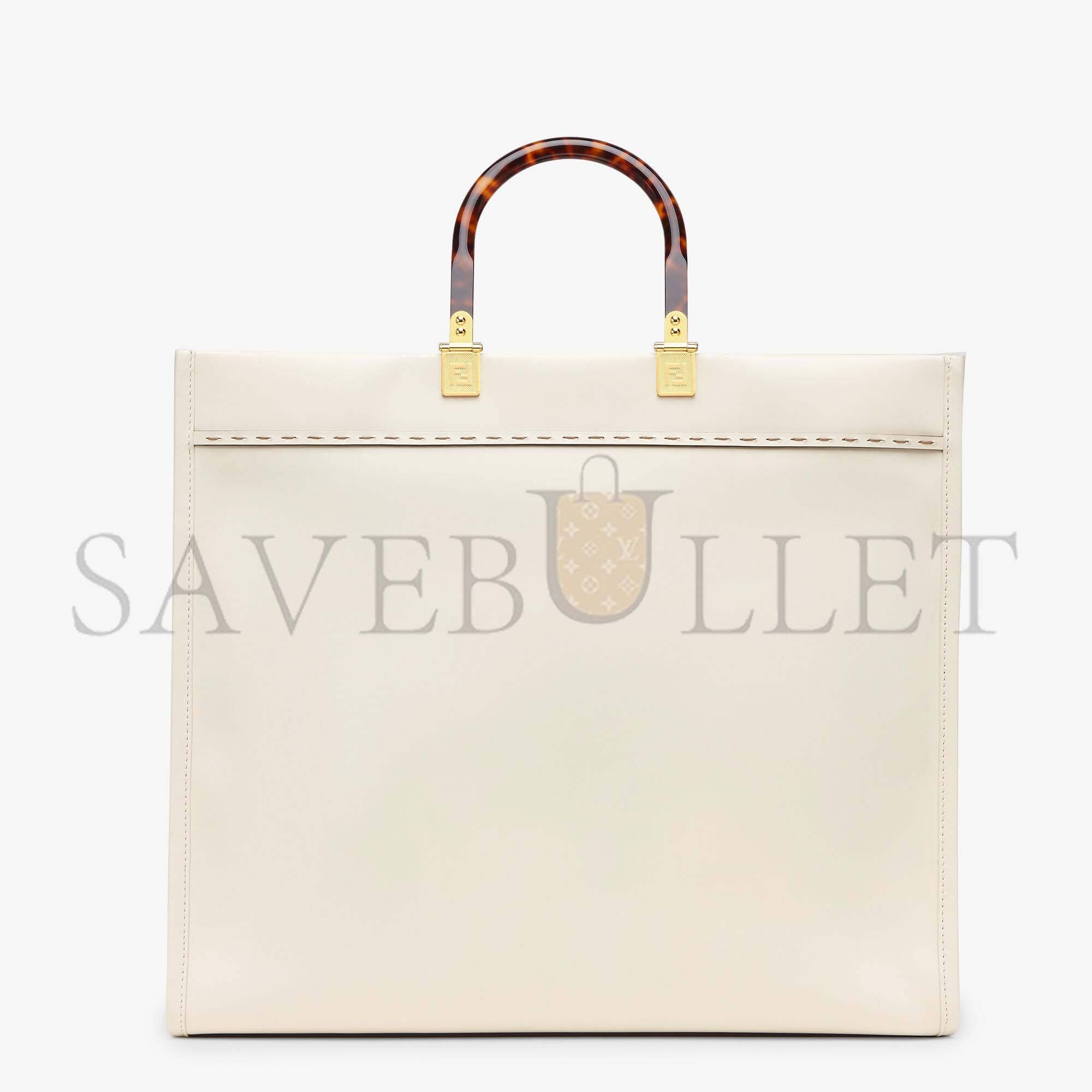FENDI LARGE FENDI SUNSHINE - WHITE LEATHER SHOPPERX 8BH372ABVLF0K7E (40.5*35*21.5cm) FENDI LARGE FENDI SUNSHINE - WHITE LEATHER SHOPPERX 8BH372ABVLF0K7E (40.5*35*21.5cm)