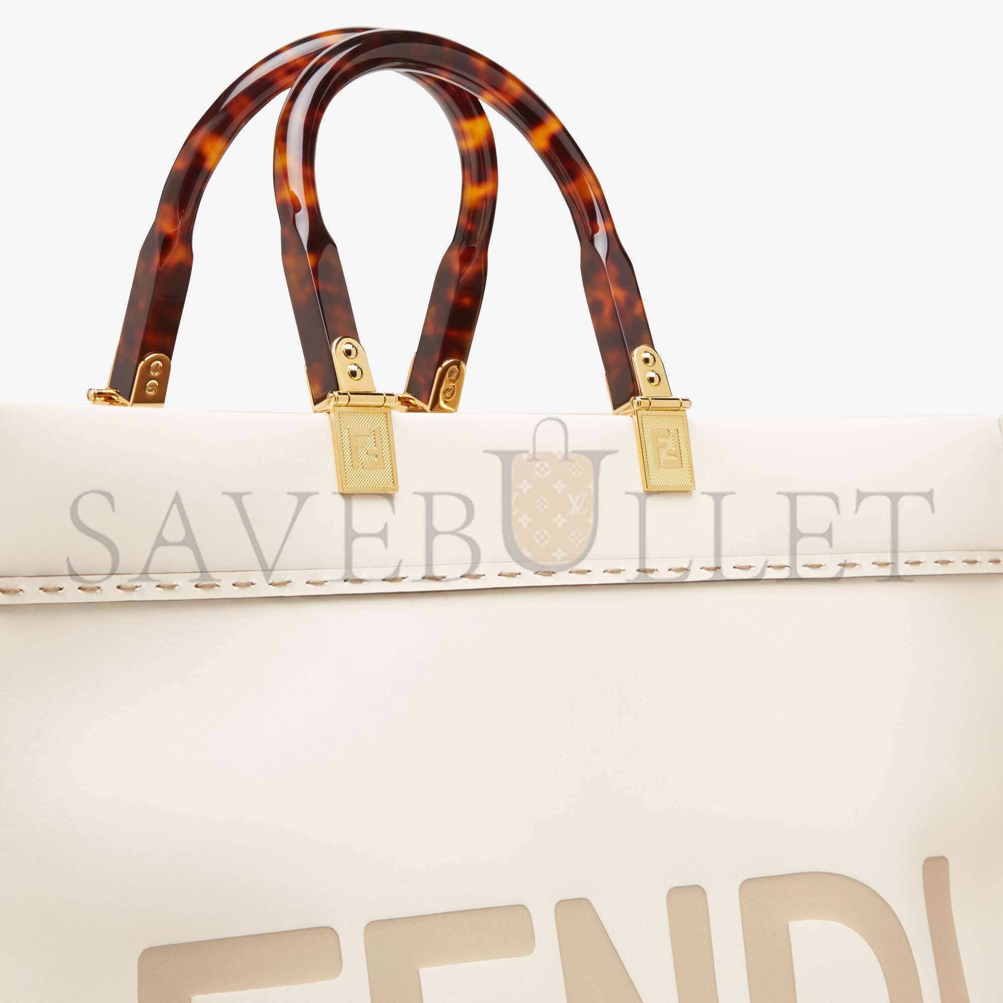 FENDI LARGE FENDI SUNSHINE - WHITE LEATHER SHOPPERX 8BH372ABVLF0K7E (40.5*35*21.5cm) FENDI LARGE FENDI SUNSHINE - WHITE LEATHER SHOPPERX 8BH372ABVLF0K7E (40.5*35*21.5cm)
