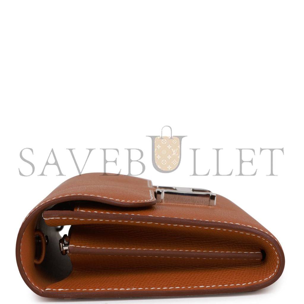 HERMES CONSTANCE WALLET TO GO GOLD EPSOM PALLADIUM HARDWARE (22*11cm) HERMES CONSTANCE WALLET TO GO GOLD EPSOM PALLADIUM HARDWARE (22*11cm)