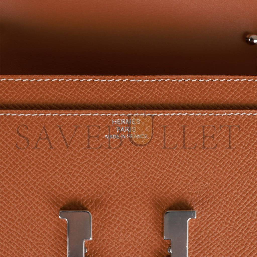 HERMES CONSTANCE WALLET TO GO GOLD EPSOM PALLADIUM HARDWARE (22*11cm) HERMES CONSTANCE WALLET TO GO GOLD EPSOM PALLADIUM HARDWARE (22*11cm)