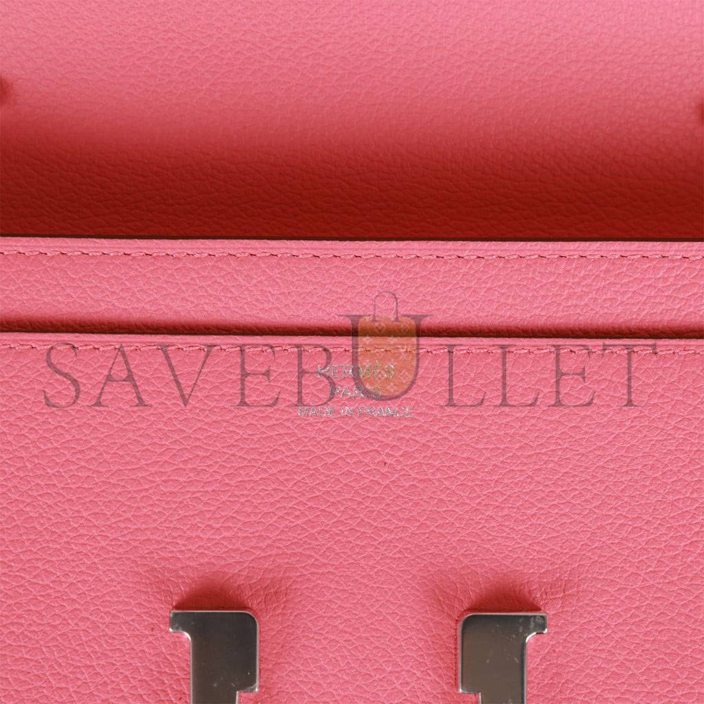 HERMES CONSTANCE WALLET TO GO ROSE AZALEE EVERCOLOR PALLADIUM HARDWARE (20.3*11.4*3.8cm) HERMES CONSTANCE WALLET TO GO ROSE AZALEE EVERCOLOR PALLADIUM HARDWARE (20.3*11.4*3.8cm)