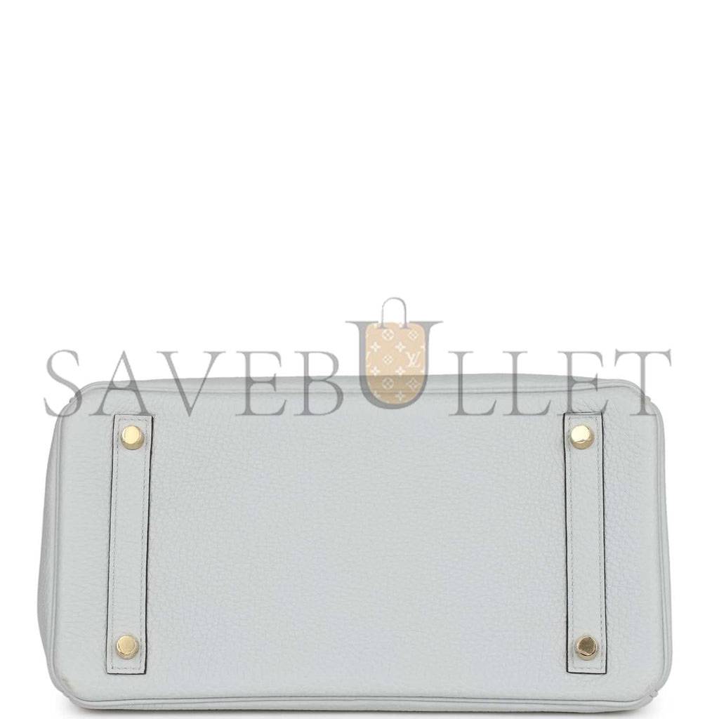 HERMES BIRKIN 30 BLEU PALE CLEMENCE GOLD HARDWARE (30cm) HERMES BIRKIN 30 BLEU PALE CLEMENCE GOLD HARDWARE (30cm)