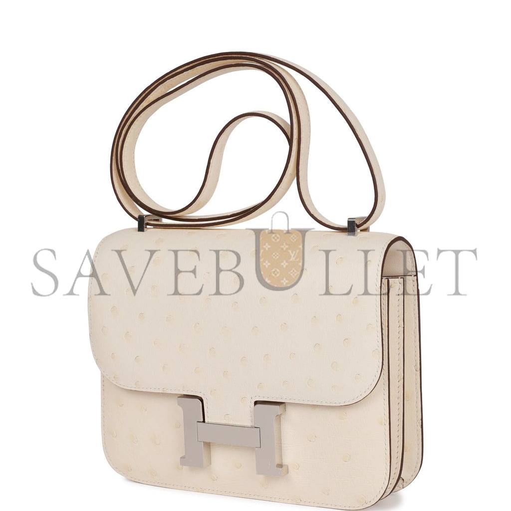 HERMES CONSTANCE 18 NATA OSTRICH PALLADIUM HARDWARE 39857367875678 (18cm) HERMES CONSTANCE 18 NATA OSTRICH PALLADIUM HARDWARE 39857367875678 (18cm)