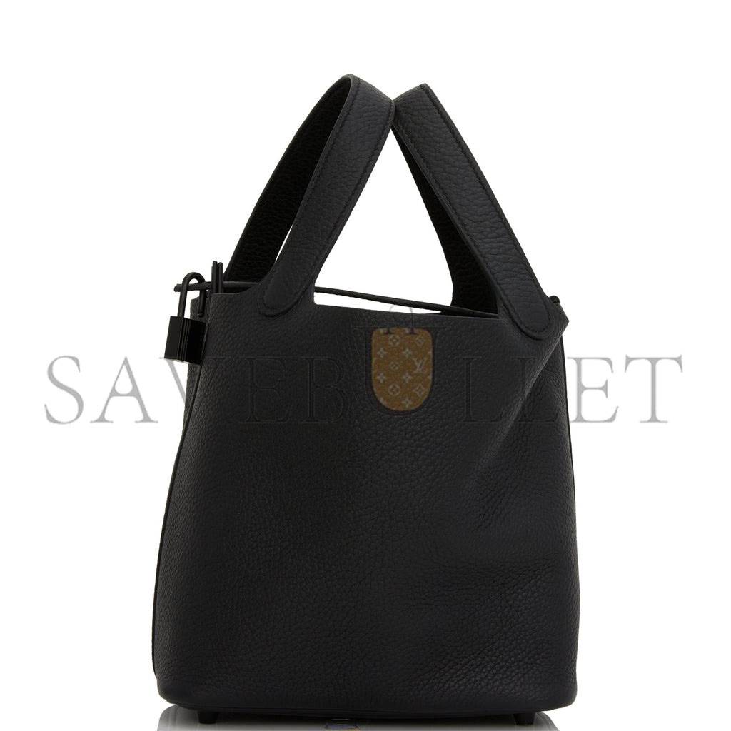 HERMES MONOCHROME PICOTIN 18 BLACK CLEMENCE BLACK HARDWARE (18*12*19cm) HERMES MONOCHROME PICOTIN 18 BLACK CLEMENCE BLACK HARDWARE (18*12*19cm)