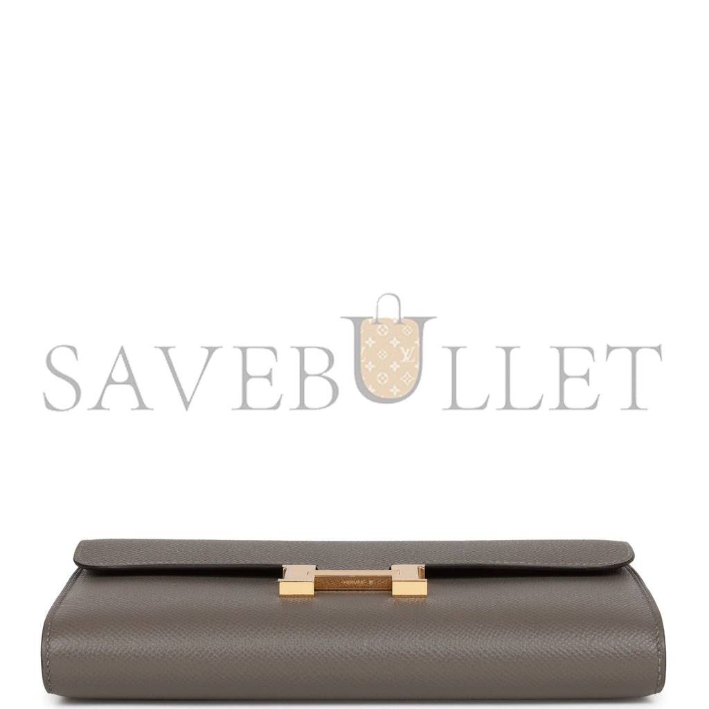 HERMES CONSTANCE WALLET TO GO GRIS MEYER EPSOM GOLD HARDWARE (20.5 x 13 x 2cm) HERMES CONSTANCE WALLET TO GO GRIS MEYER EPSOM GOLD HARDWARE (20.5 x 13 x 2cm)