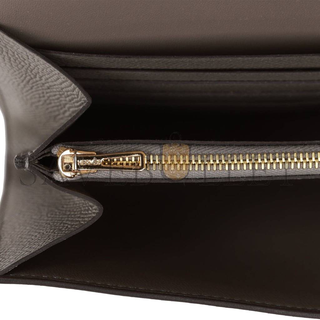 HERMES CONSTANCE WALLET TO GO GRIS MEYER EPSOM GOLD HARDWARE (20.5 x 13 x 2cm) HERMES CONSTANCE WALLET TO GO GRIS MEYER EPSOM GOLD HARDWARE (20.5 x 13 x 2cm)