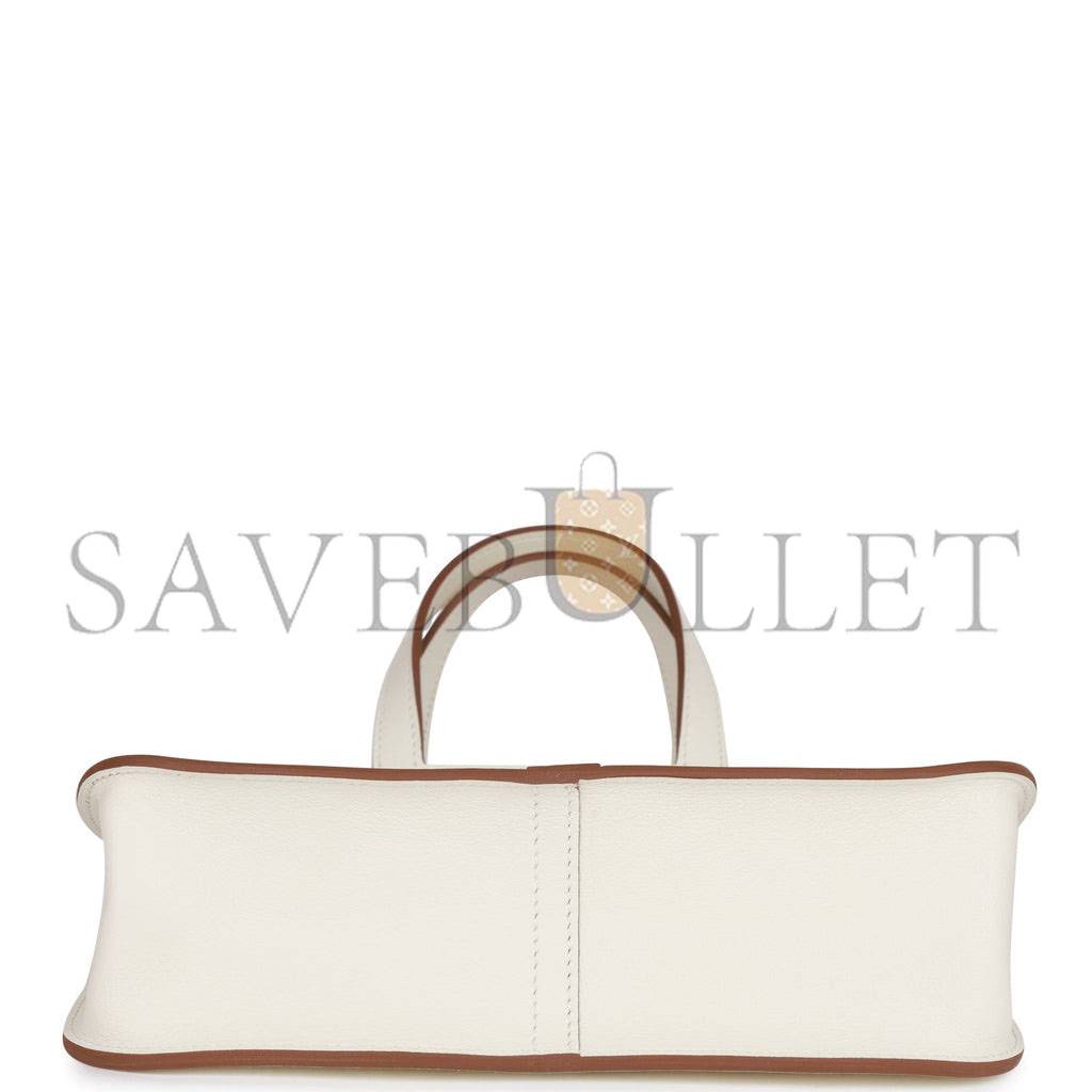 H**mes halzan 25 white evercolor gold hardware (25cm)