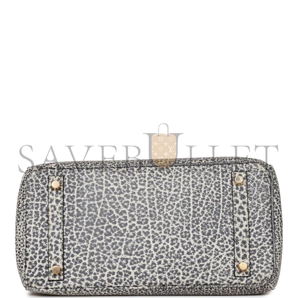 HERMES VINTAGE HERMES BIRKIN 30 WHITE DALMATIAN BUFFALO GOLD HARDWARE (30*22*16cm) HERMES VINTAGE HERMES BIRKIN 30 WHITE DALMATIAN BUFFALO GOLD HARDWARE (30*22*16cm)