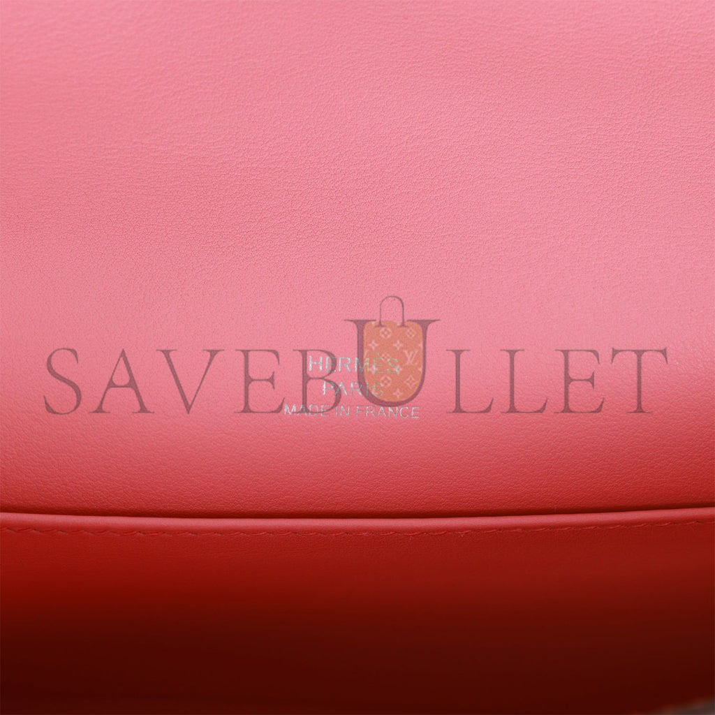 HERMES MINI KELLY POCHETTE ROSE D'ETE SWIFT PALLADIUM HARDWARE (22*14*7cm) HERMES MINI KELLY POCHETTE ROSE D'ETE SWIFT PALLADIUM HARDWARE (22*14*7cm)