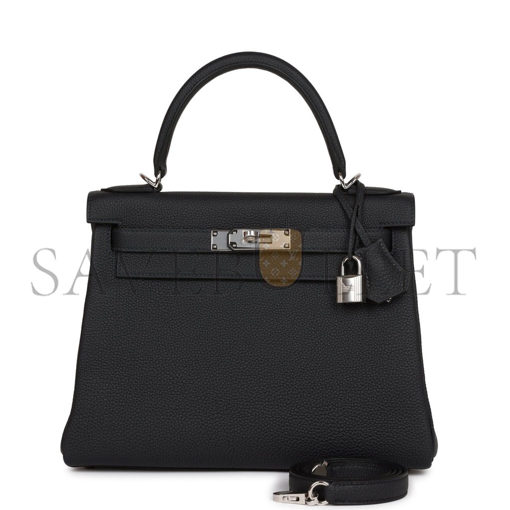 HERMES KELLY RETOURNE 28 CABAN TOGO PALLADIUM HARDWARE (28*22*10cm) HERMES KELLY RETOURNE 28 CABAN TOGO PALLADIUM HARDWARE (28*22*10cm)