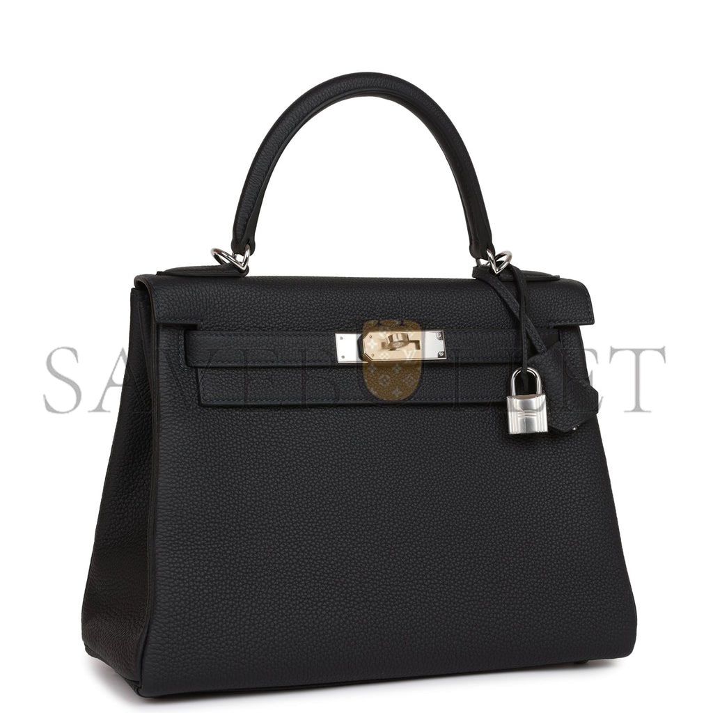HERMES KELLY RETOURNE 28 CABAN TOGO PALLADIUM HARDWARE (28*22*10cm) HERMES KELLY RETOURNE 28 CABAN TOGO PALLADIUM HARDWARE (28*22*10cm)