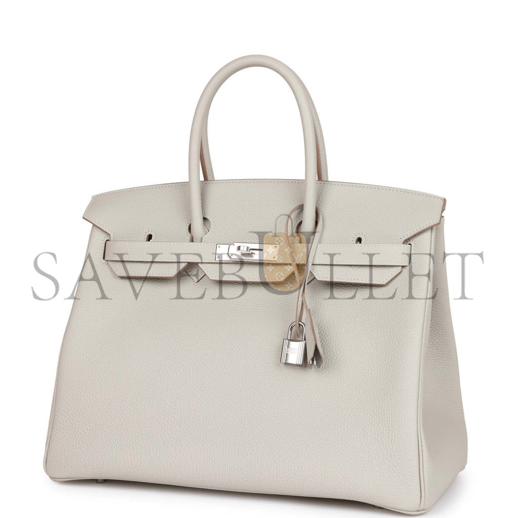 HERMES BIRKIN 35 GRIS PERLE TOGO PALLADIUM HARDWARE 39882110468190 (35cm) HERMES BIRKIN 35 GRIS PERLE TOGO PALLADIUM HARDWARE 39882110468190 (35cm)