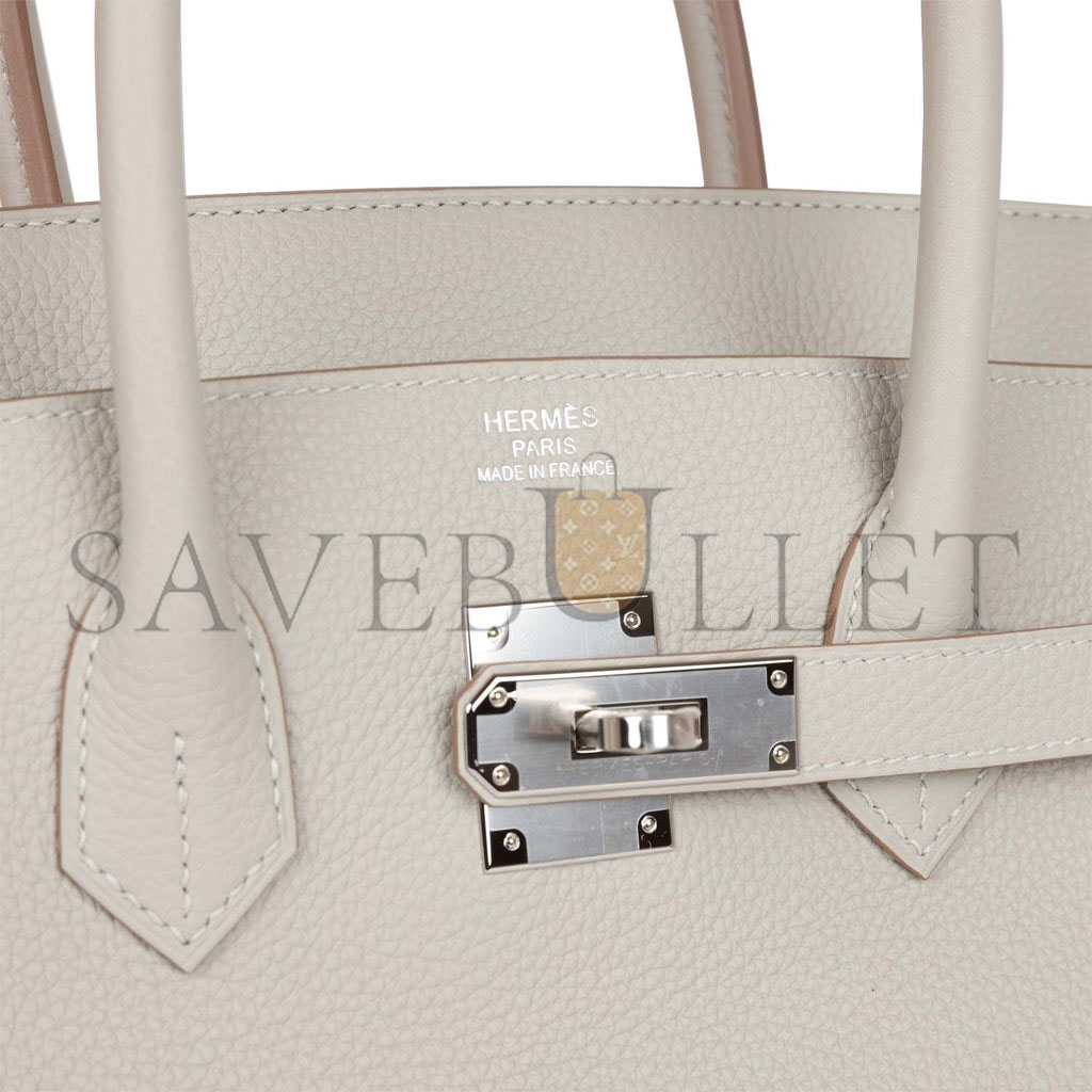 HERMES BIRKIN 35 GRIS PERLE TOGO PALLADIUM HARDWARE 39882110468190 (35cm) HERMES BIRKIN 35 GRIS PERLE TOGO PALLADIUM HARDWARE 39882110468190 (35cm)
